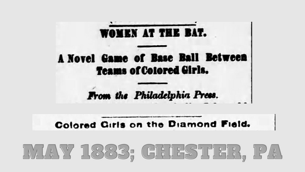 ‘A novel game of baseball’ took place in May 1883